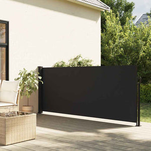 Ausziehbare Seitenmarkise Schwarz 100x300 cm