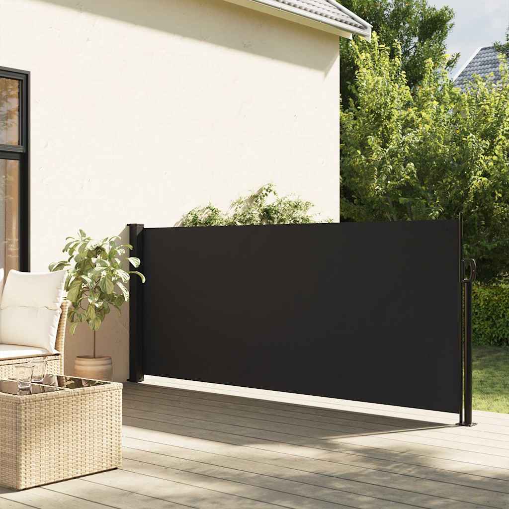Ausziehbare Seitenmarkise Schwarz 100x300 cm