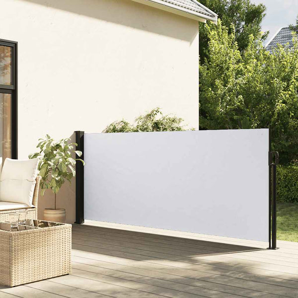 Ausziehbare Seitenmarkise Weiß 100x300 cm