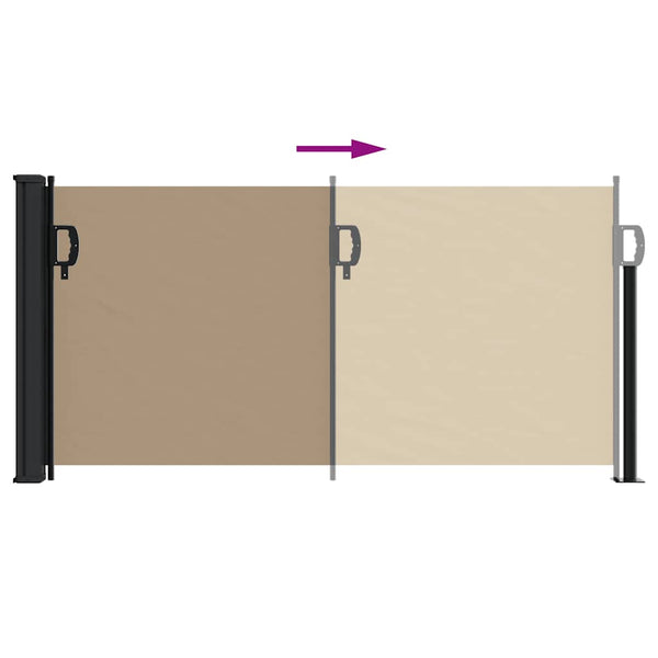 Seitenmarkise Ausziehbar Taupe 100x300 cm