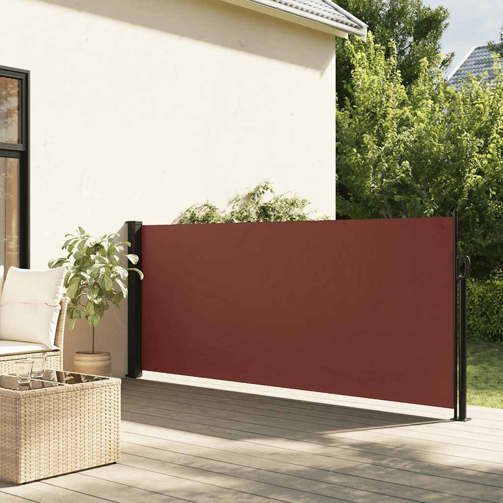 Ausziehbare Seitenmarkise Braun 117x300 cm