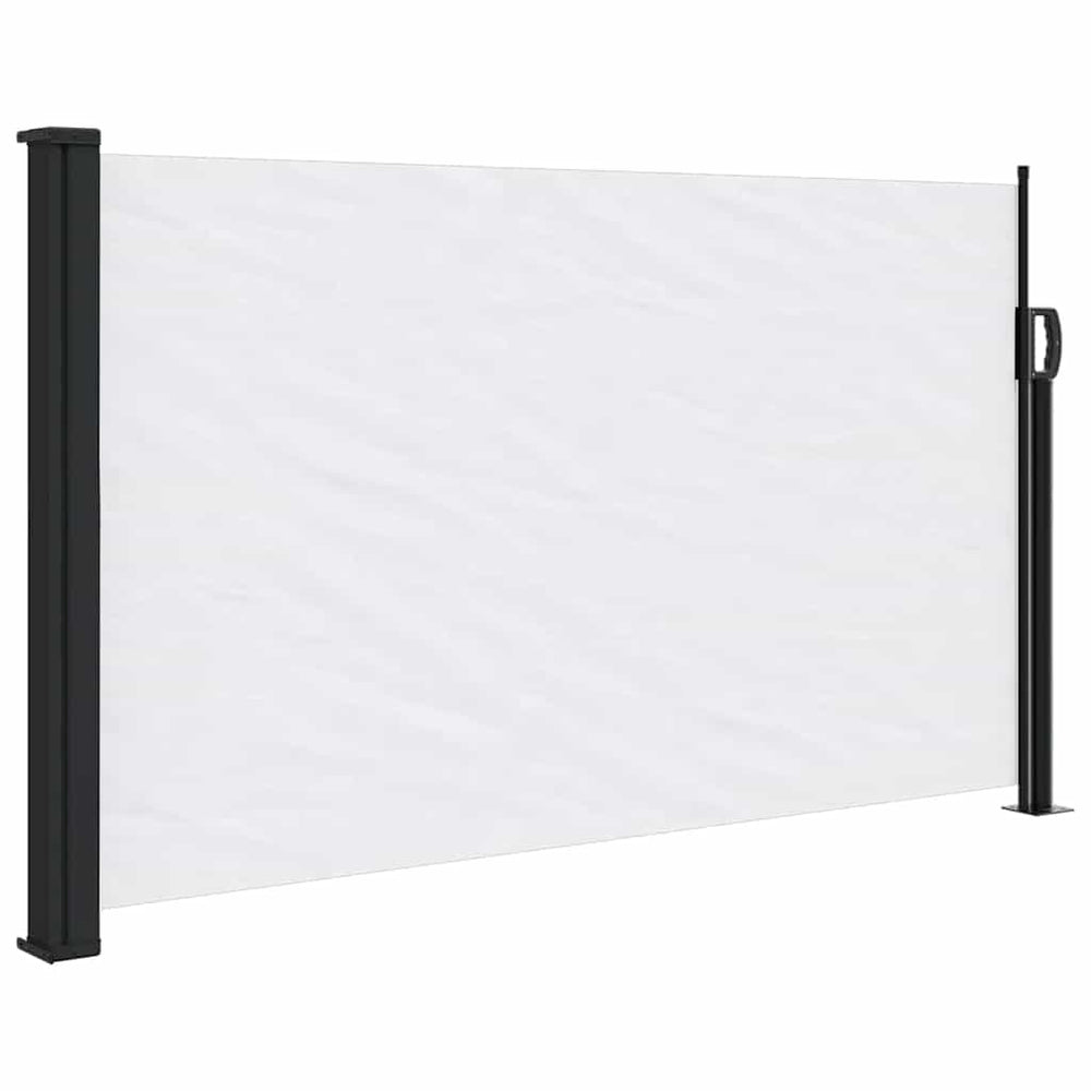 vidaXL Auvent latéral rétractable Blanc 117x300 cm