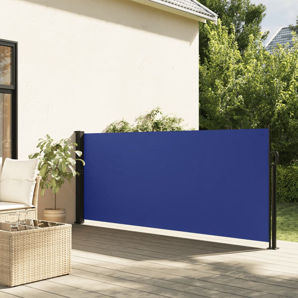 Ausziehbare Seitenmarkise Blau 140x300 cm