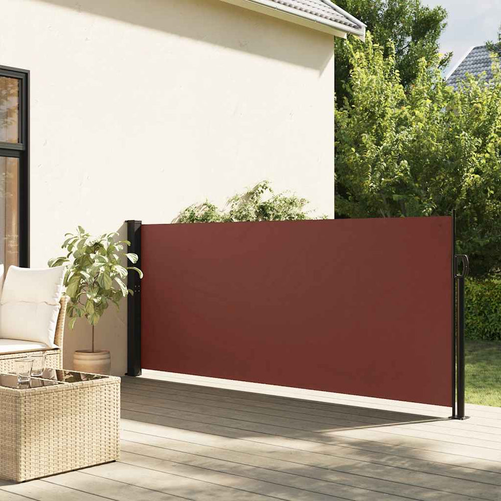vidaXL Store latéral rétractable Marron 140x300 cm