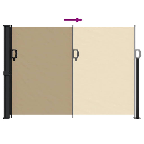 Seitenmarkise Ausziehbar Beige 140x300 cm