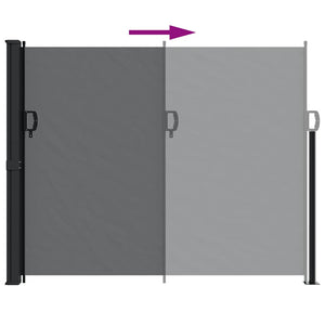 Seitenmarkise Ausziehbar Schwarz 160x300 cm