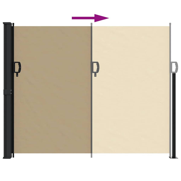 Beige Seitenmarkise, Ausziehbar, 160x300 cm