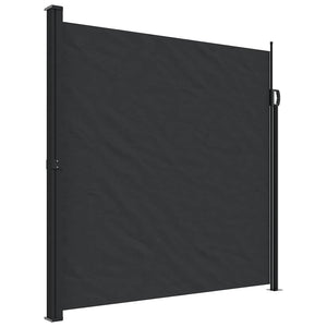 Ausziehbare Seitenmarkise, Schwarz, 200x300 cm