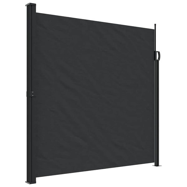 Ausziehbare Seitenmarkise, Schwarz, 200x300 cm