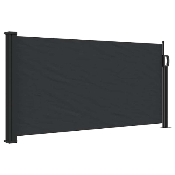 Ausziehbare Seitenmarkise Schwarz 100x500 cm