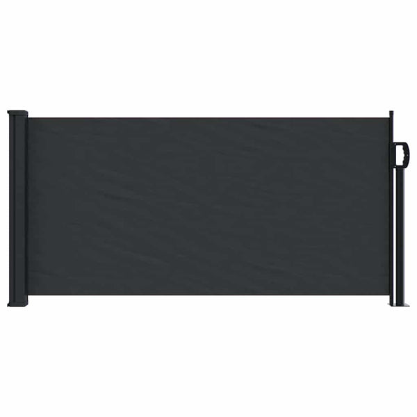 Ausziehbare Seitenmarkise Schwarz 100x500 cm