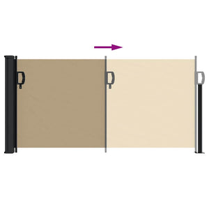 Ausziehbare Seitenmarkise Beige 100x500 cm