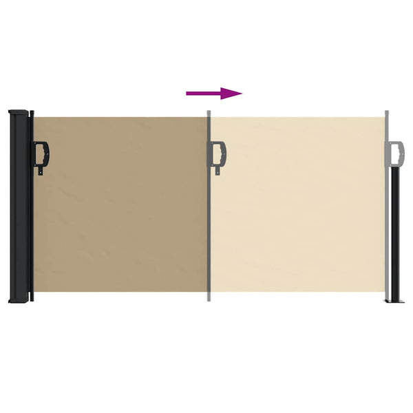 Ausziehbare Seitenmarkise Beige 100x500 cm