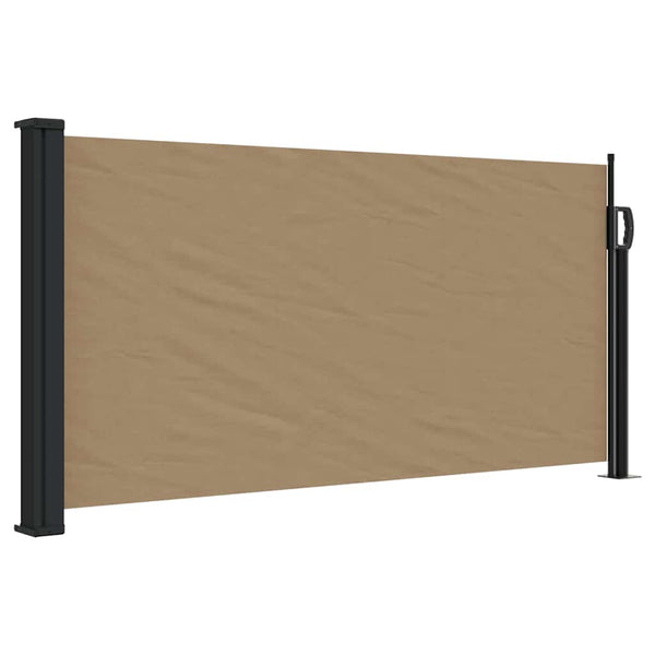 Ausziehbare Seitenmarkise Taupe 100x500 cm