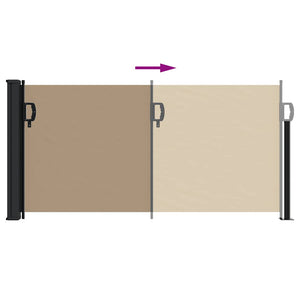 Ausziehbare Seitenmarkise Taupe 100x500 cm