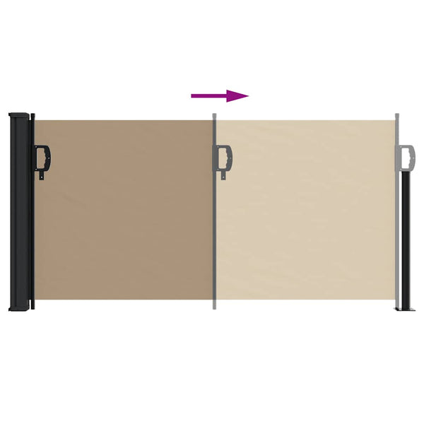 Ausziehbare Seitenmarkise Taupe 100x500 cm