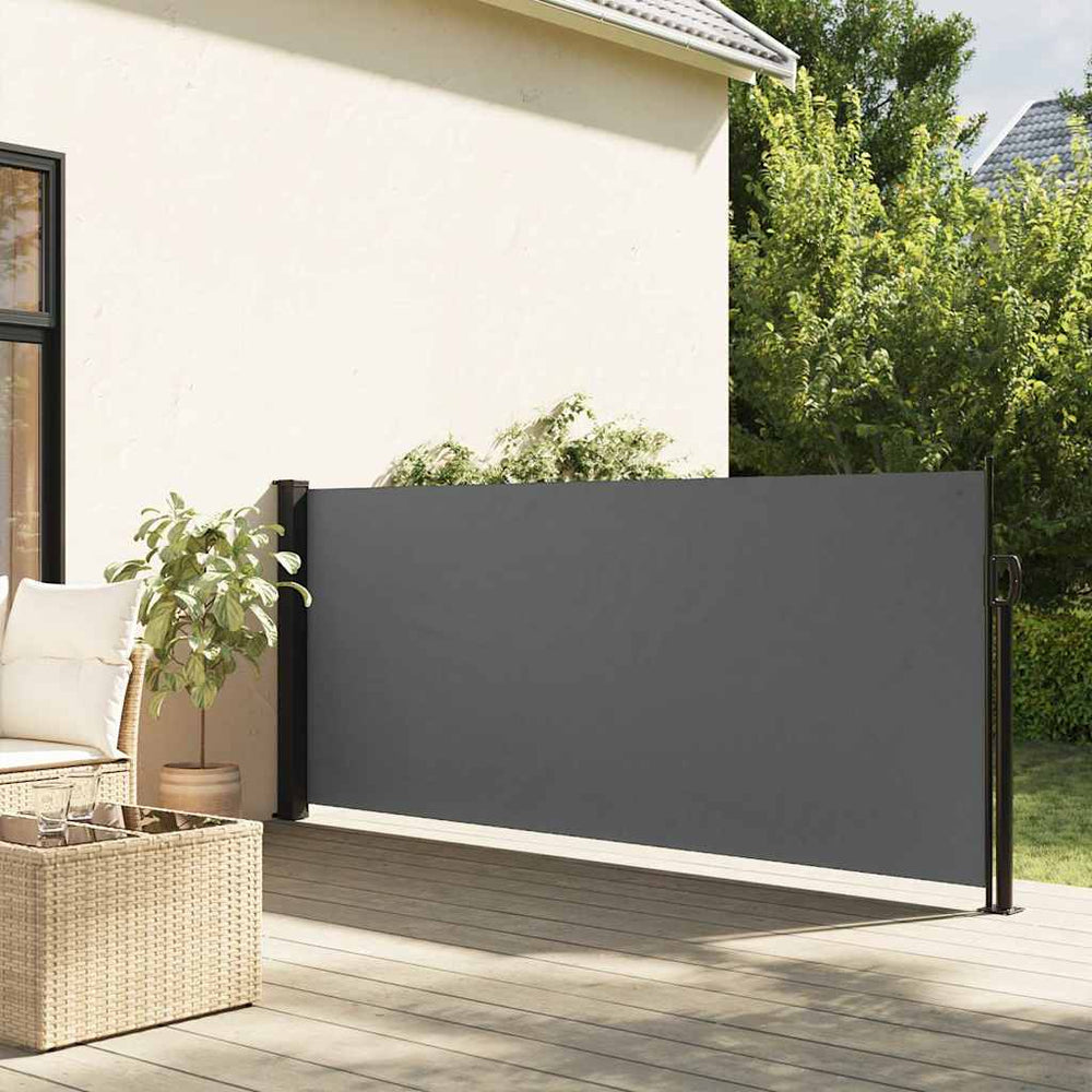 vidaXL Store latéral rétractable Anthracite 100x500 cm