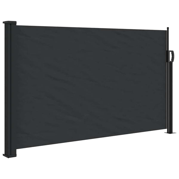 Ausziehbare Seitenmarkise Schwarz 120x500 cm