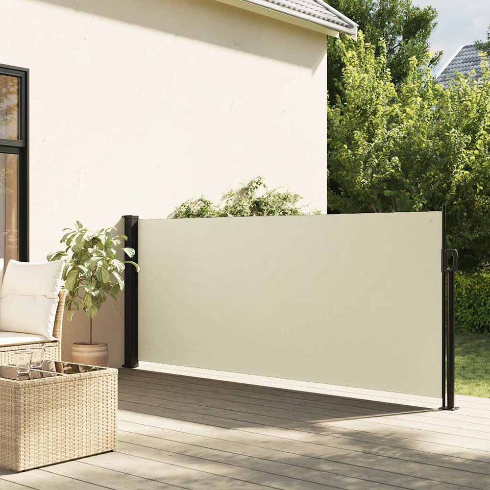 vidaXL Store latéral rétractable crème 120x500 cm