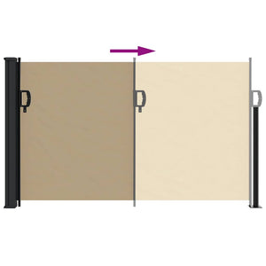 Seitenmarkise Ausziehbar Beige 120x500 cm