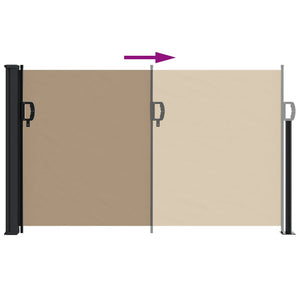 Ausziehbare Seitenmarkise Taupe 120x500 cm
