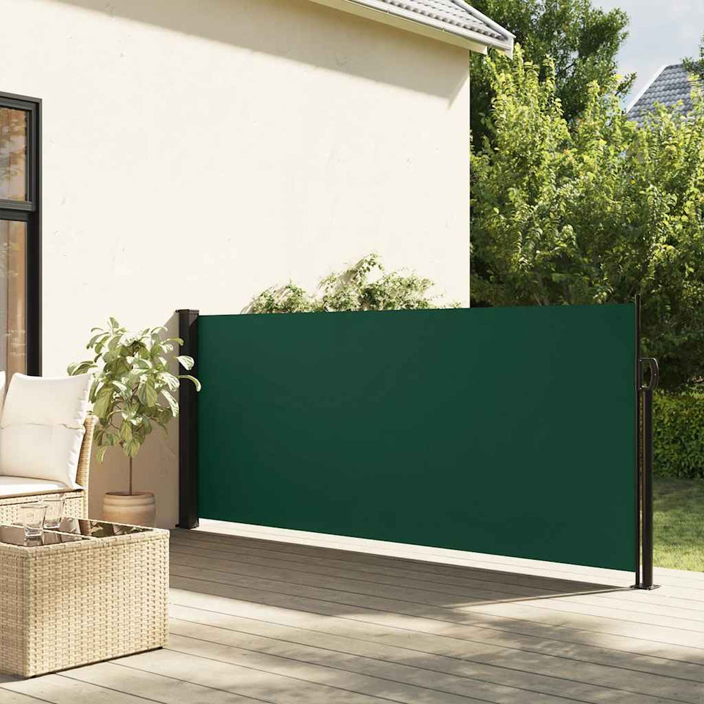 Store latéral rétractable vidaXL vert foncé 120x500 cm