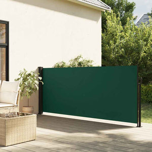 Ausziehbare Seitenmarkise, Dunkelgrün, 120x500 cm