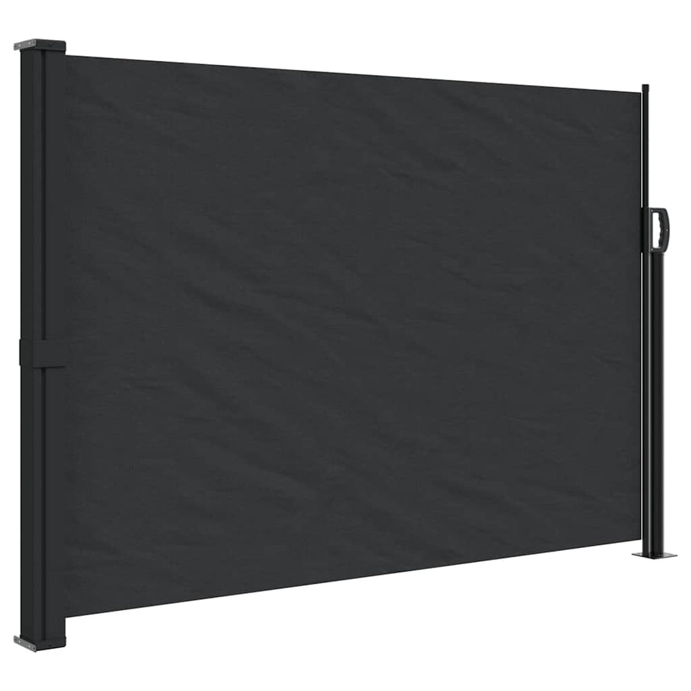 vidaXL Store latéral rétractable noir 140x500 cm