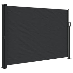 Ausziehbare Seitenmarkise Schwarz 140x500 cm