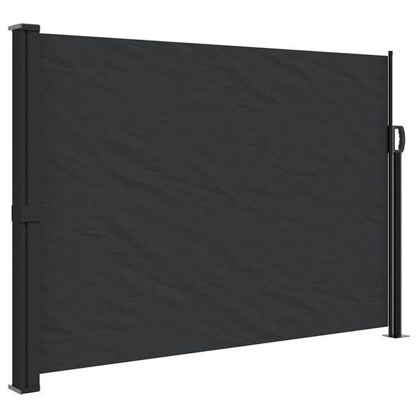Ausziehbare Seitenmarkise Schwarz 140x500 cm