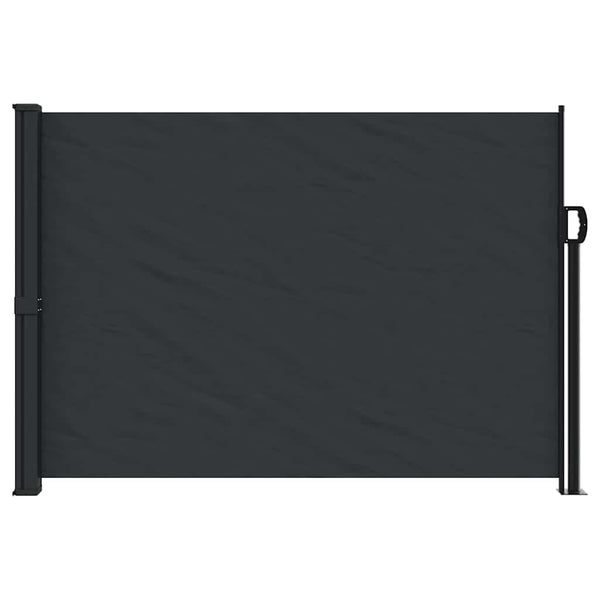 Ausziehbare Seitenmarkise Schwarz 140x500 cm