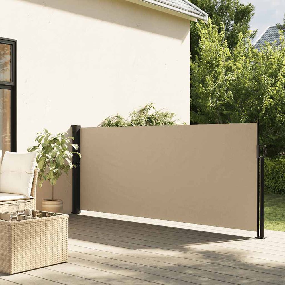 Ausziehbare Seitenmarkise Beige 140x500 cm