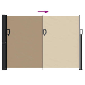 Seitenmarkise Ausziehbar Taupe 140x500 cm