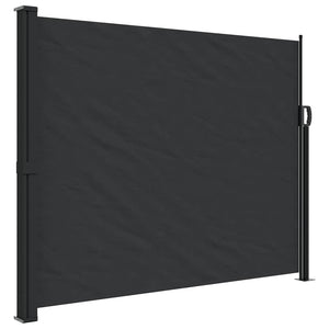 Ausziehbare Seitenmarkise Schwarz 160x500 cm