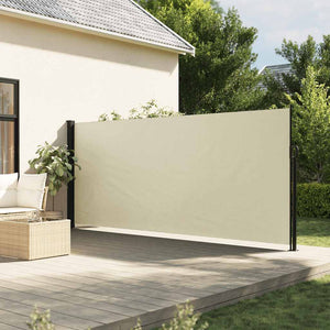 Ausziehbare Seitenmarkise Creme 160x500 cm