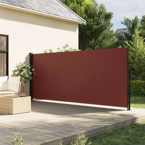 Ausziehbare Seitenmarkise Braun 160x500 cm