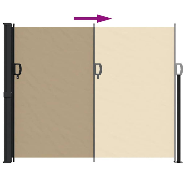 Ausziehbare Seitenmarkise Beige 160x500 cm