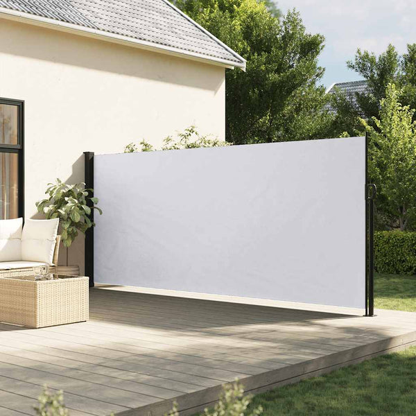 Ausziehbare Seitenmarkise Weiß 160x500 cm