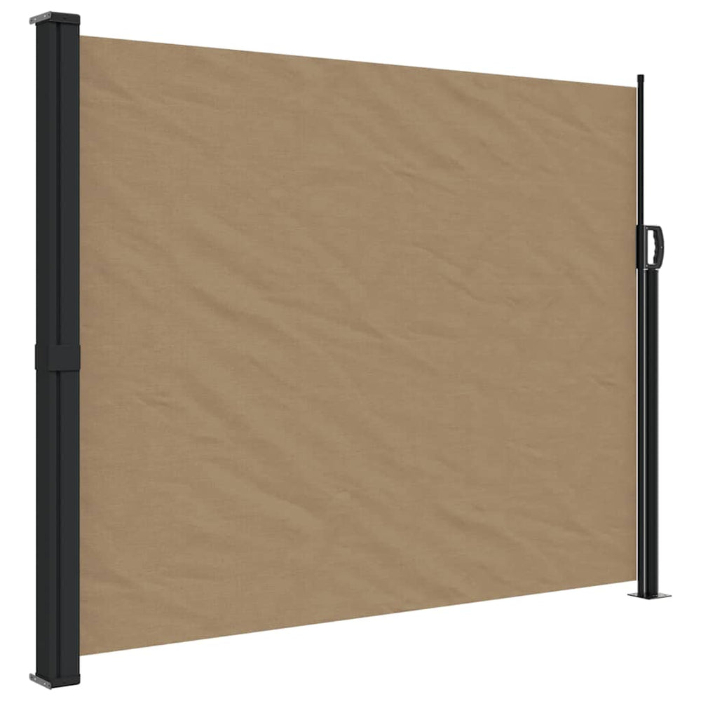 vidaXL Store latéral rétractable Taupe 160x500 cm