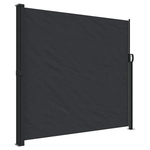 Ausziehbare Seitenmarkise Schwarz 180x500 cm