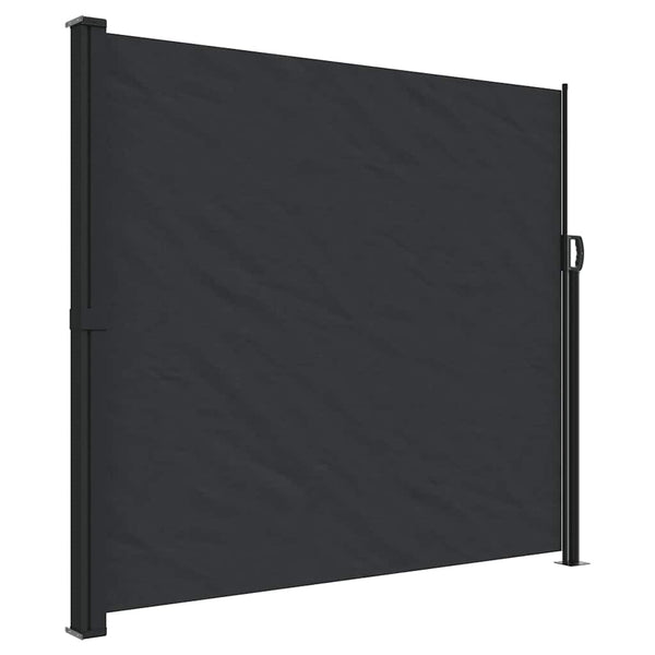 Ausziehbare Seitenmarkise Schwarz 180x500 cm