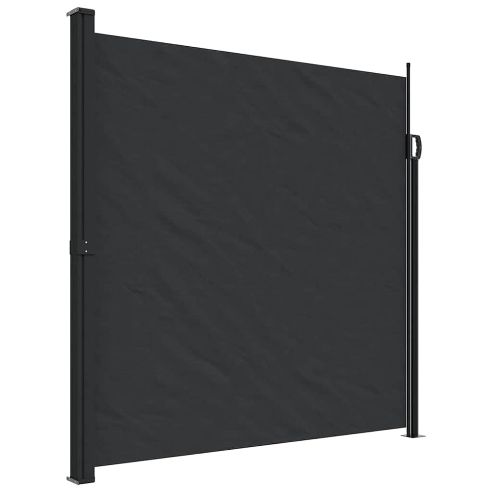Store latéral rétractable vidaXL noir 200x500 cm