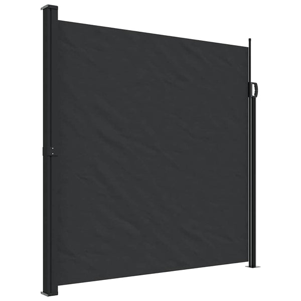 Ausziehbare Seitenmarkise Schwarz 200x500 cm
