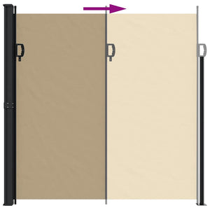 Ausziehbare Seitenmarkise Beige 200x500 cm