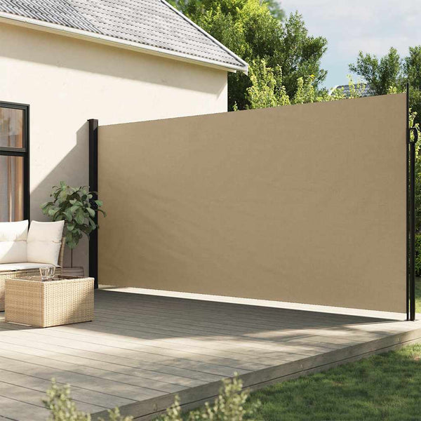 Ausziehbare Seitenmarkise Beige 200x500 cm