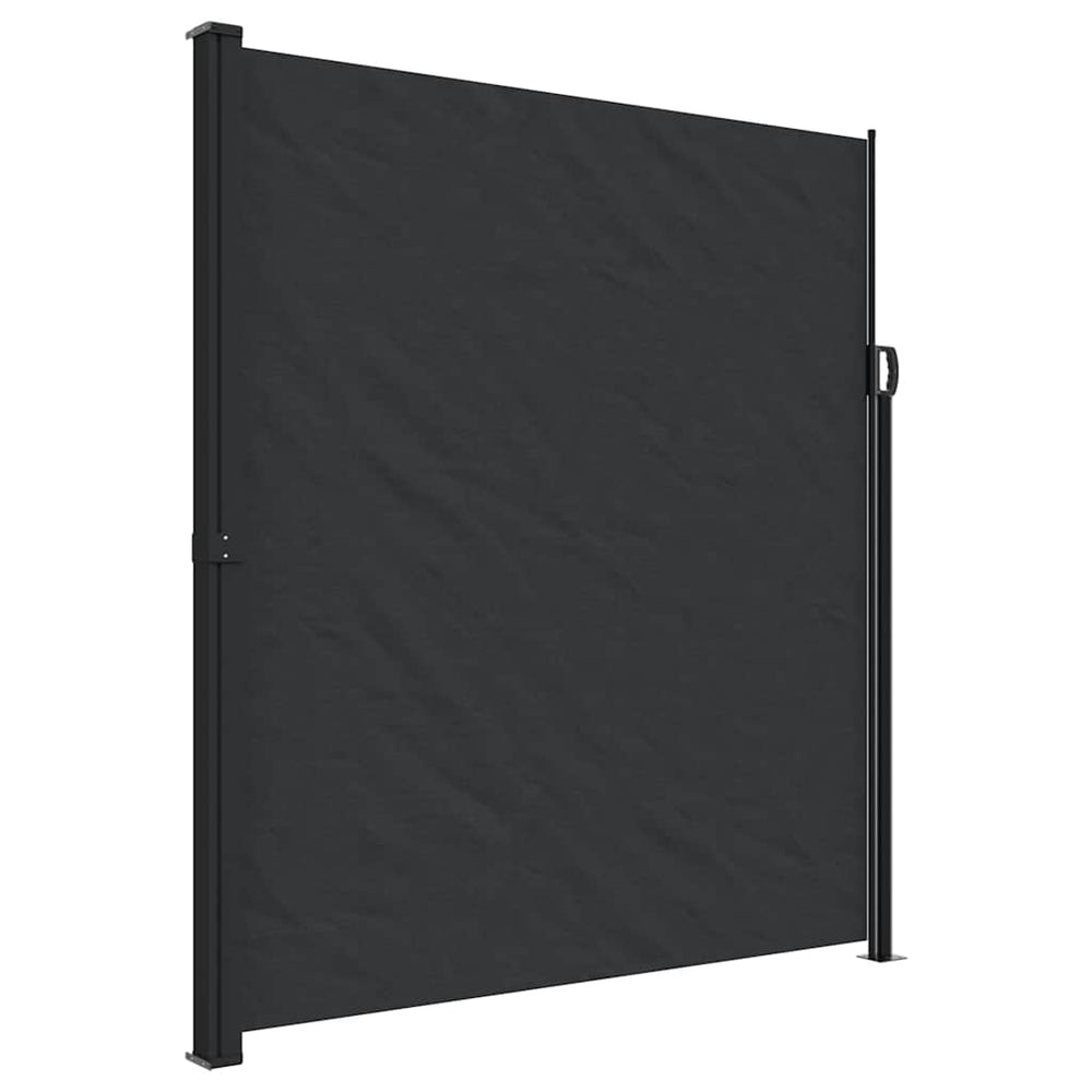 vidaXL Store latéral rétractable Noir 220x500 cm