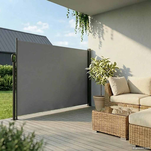 Seitenmarkise Ausziehbar Anthrazit 220x500 cm