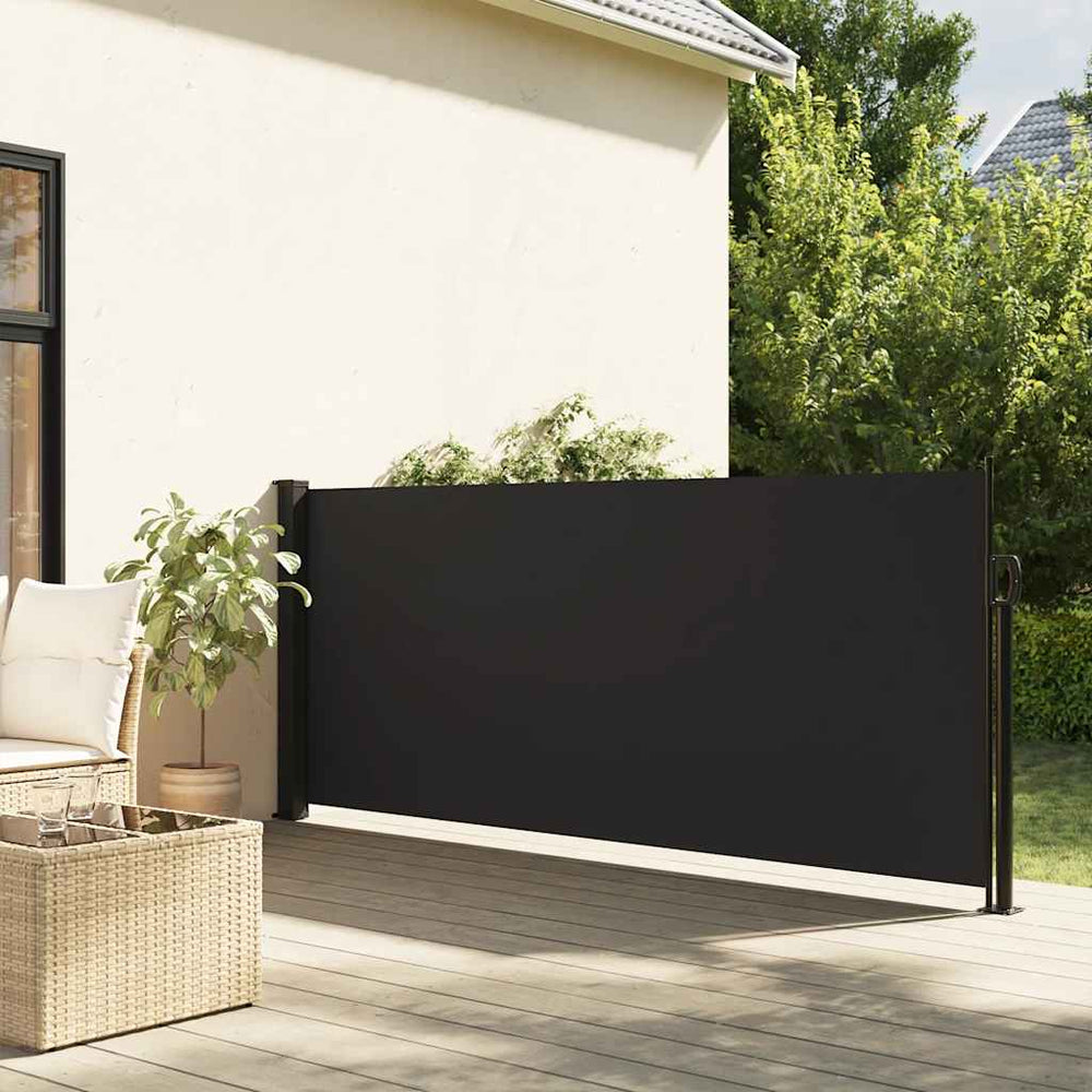 vidaXL Store latéral rétractable Noir 120x600 cm