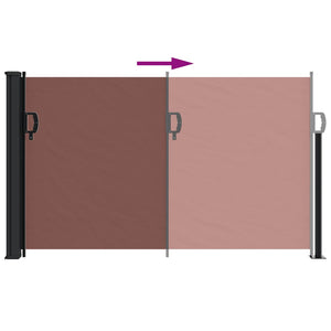 Ausziehbare Seitenmarkise Braun 120x600 cm