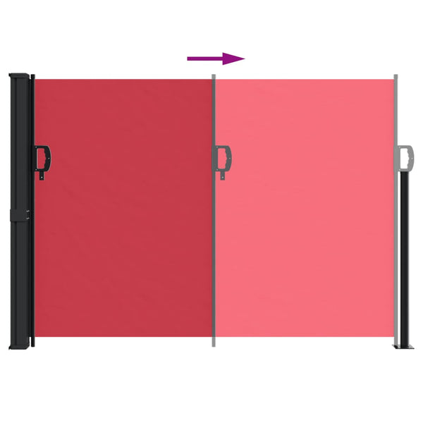 Ausziehbare Seitenmarkise Rot 140x600 cm